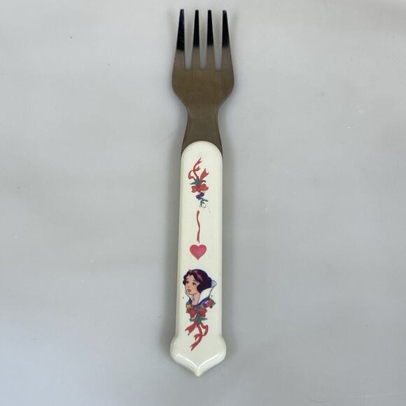 Vintage Disney Snow White Childrens Fork Toddler Baby Utensil - Picture 1 of 6